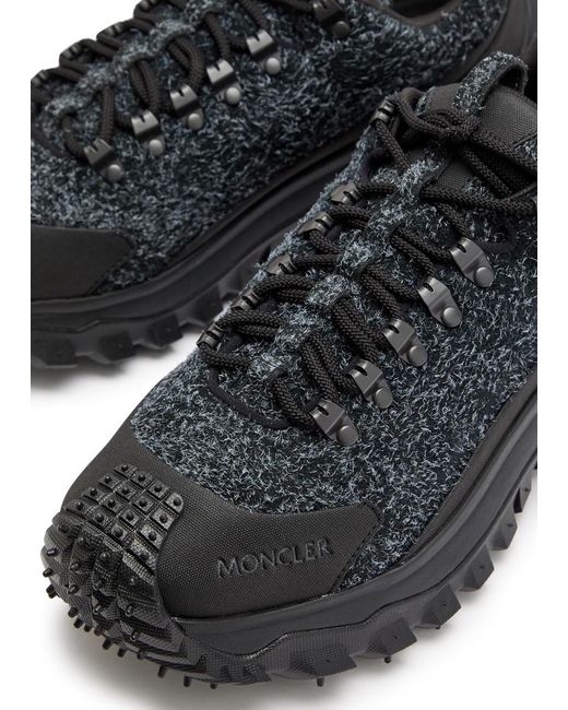 Moncler Black Trailgrip Apex Gtx Brushed Suede Sneakers for men