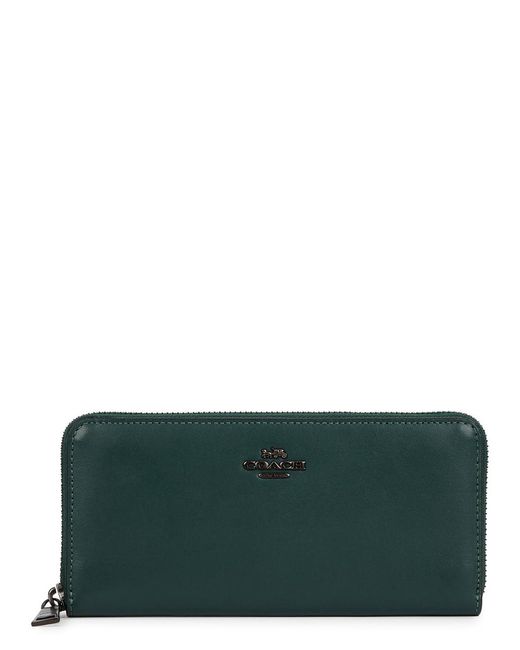 COACH Green Logo Leather Wallet