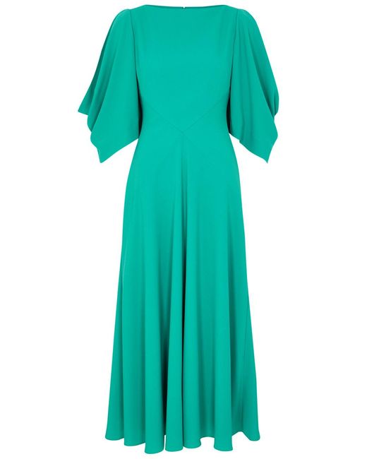 Roksanda Green Leticia Flared Midi Dress