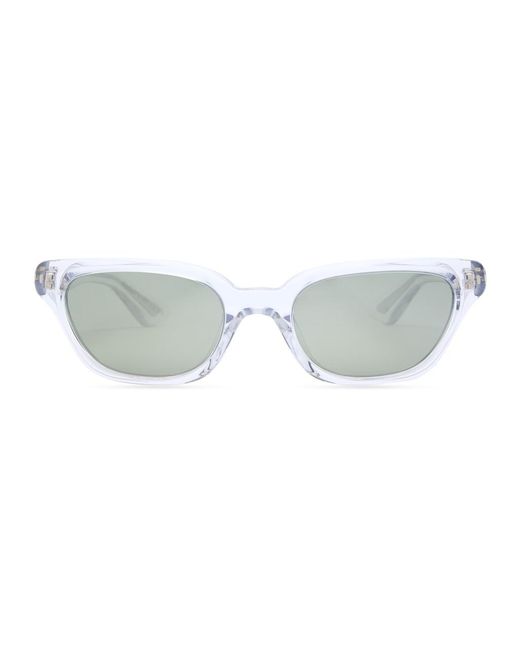 Oliver Peoples Metallic X Khaite Narrow Cat-Eye Sunglasses