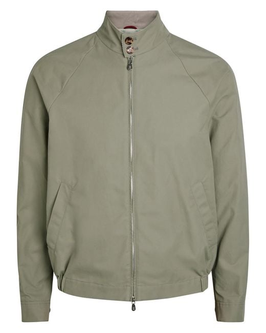 Brunello Cucinelli Green High-Neck Cotton-Blend Jacket for men