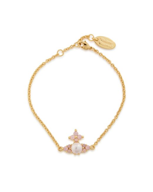 Vivienne Westwood Metallic Feodora Orb Crystal-Embellished Bracelet