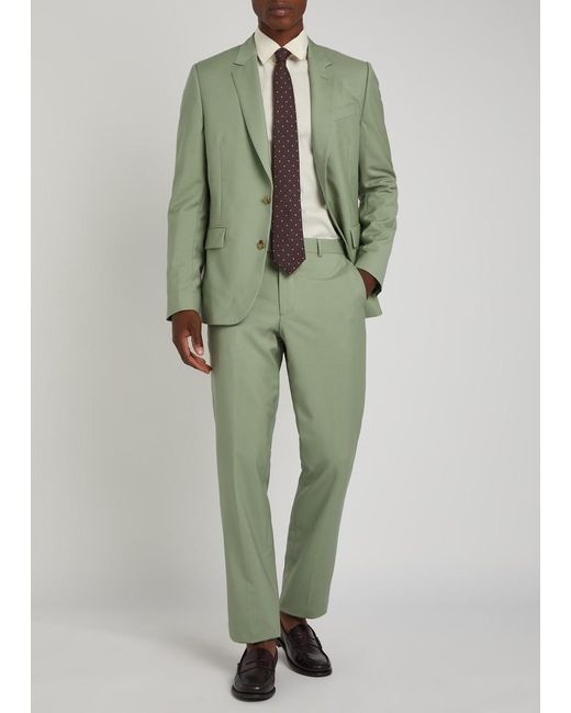 Paul Smith White Striped-Jacquard Cotton And Silk-Blend Shirt for men