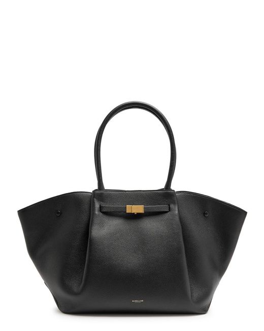DeMellier London Black New York Grained Leather Tote
