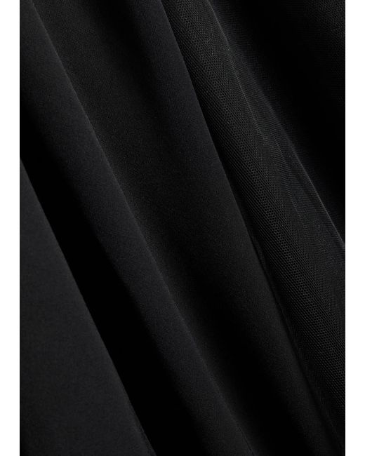 Anna October Black Ariadne Embellished Stretch-Crepe Maxi Dress