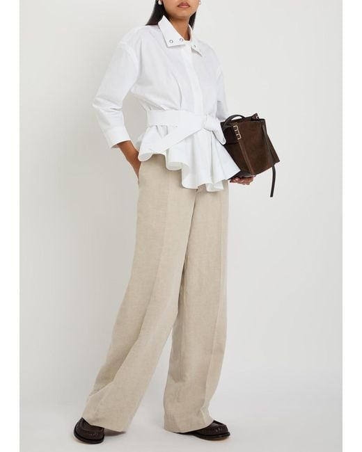 J.W. Anderson Natural Tailored Cotton And Linen-Blend Trousers