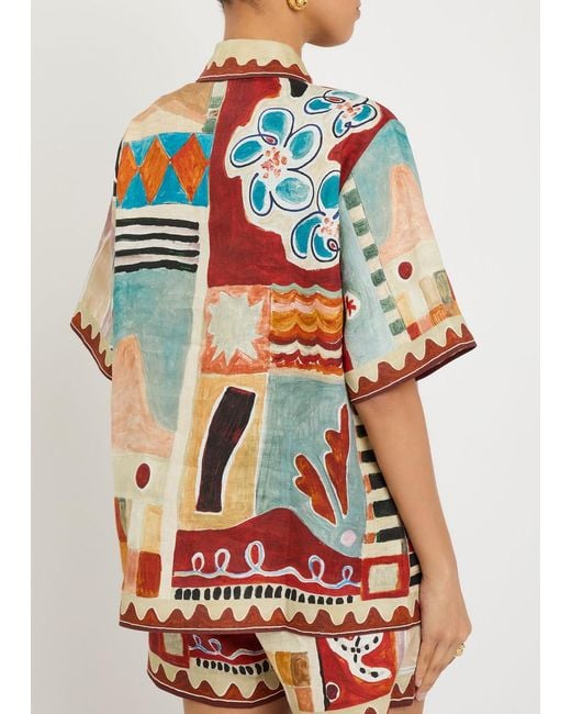 ALÉMAIS Multicolor Michelle Printed Linen Shirt