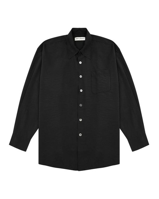 Our Legacy Black Borrowed Voile Shirt for men