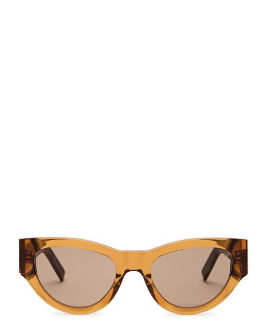 Saint Laurent Brown Cat-Eye Designer Sunglasses