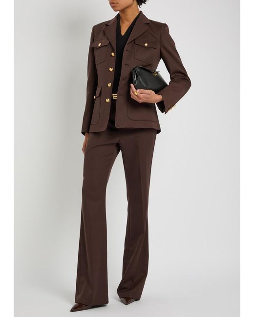 Nili Lotan Brown Nelson Wool Jacket