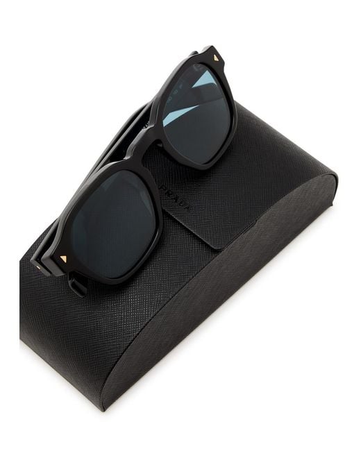 Prada Blue Rectangle-Frame Sunglasses