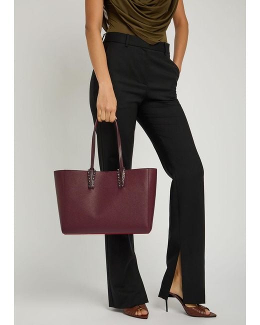 Christian Louboutin Purple Cabata Small Grained Leather Tote Bag