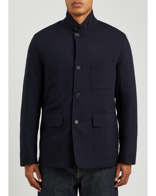 Paul Smith Blue Wool Jacket for men