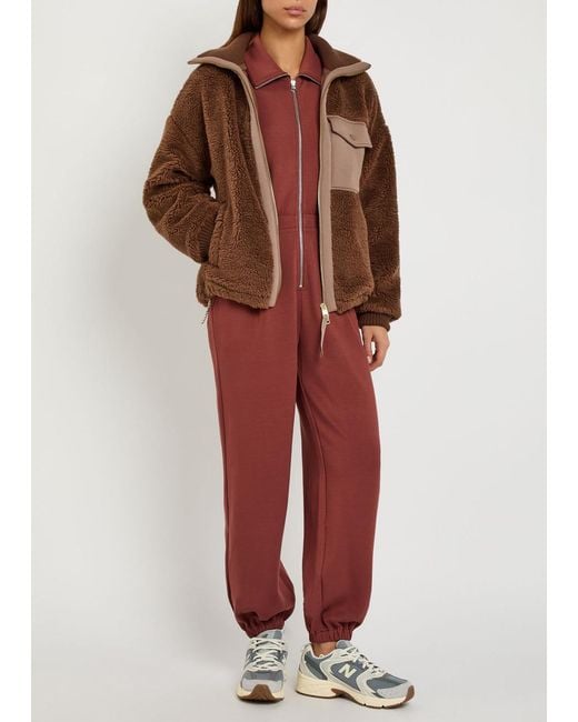 Varley Red Jessie Stretch-Jersey Jumpsuit