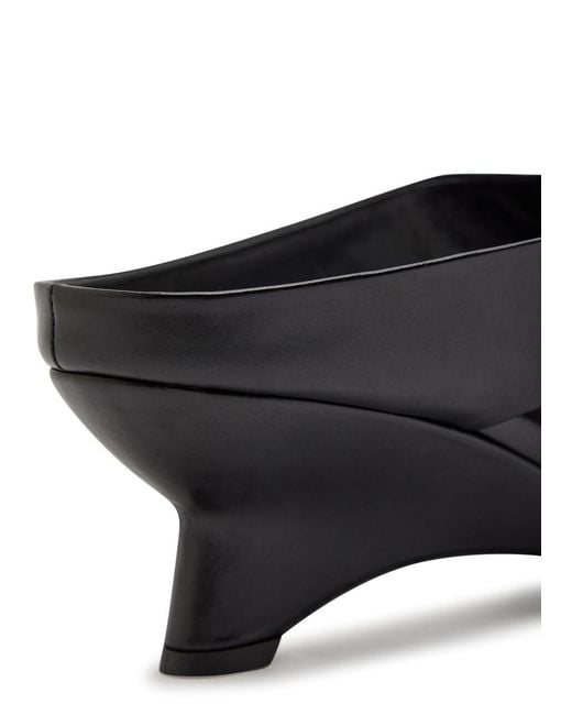 Khaite Black Marlow 55 Leather Mules