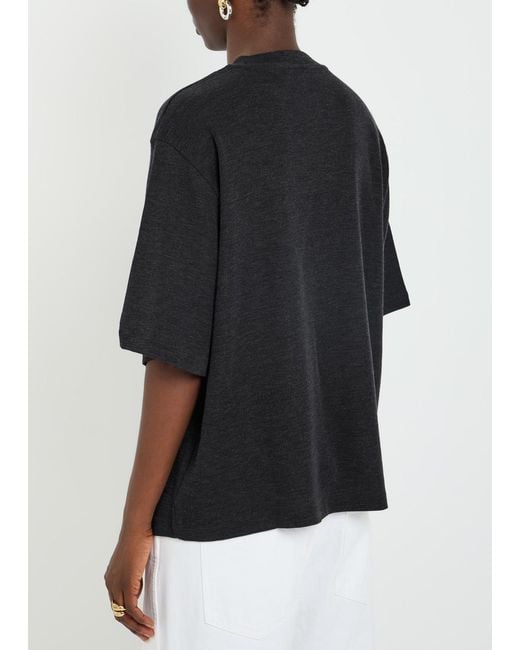 Rohe Black Oversized Merino Wool T-Shirt