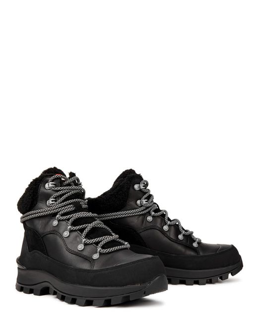 Hunter Black Explorer Leather Hiking Boots