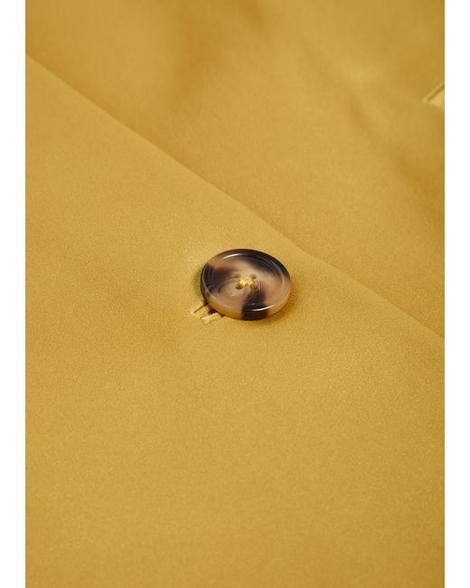 Staud Yellow Liz Satin Coat