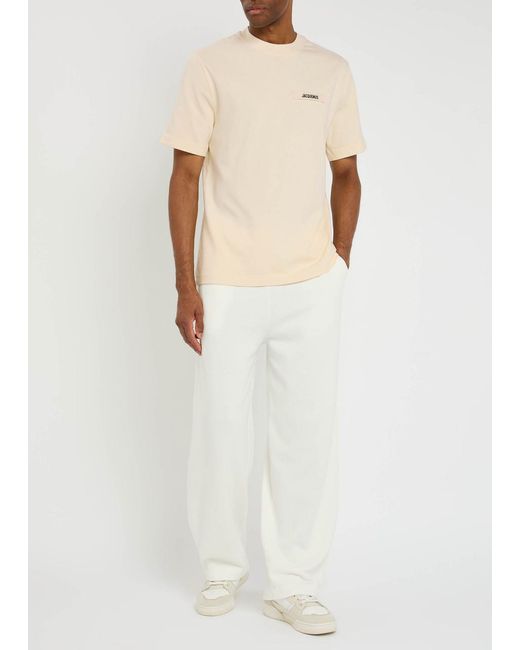 Jacquemus Natural Le T-Shirt Gros Grain Cotton T-Shirt for men