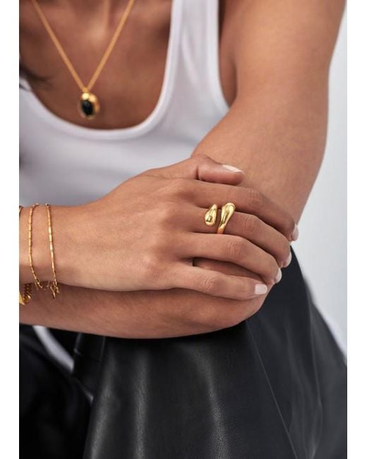 Missoma Metallic Savi Crossover 18kt -plated Ring