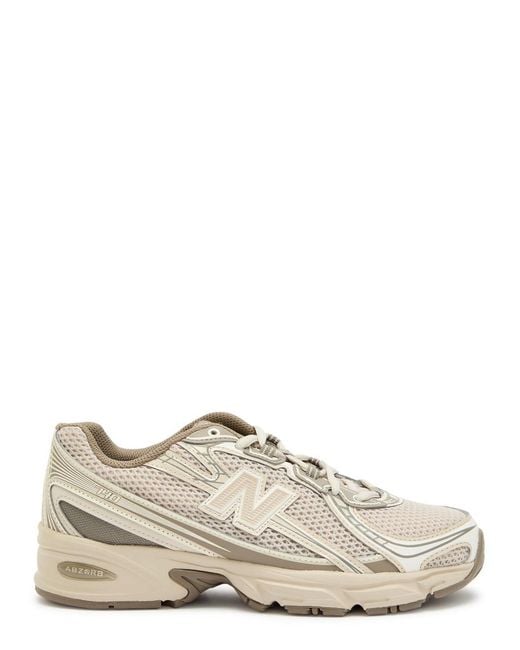 New Balance White 740 Panelled Mesh Sneakers