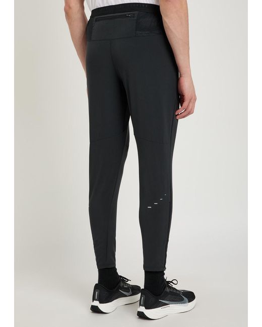 Nike Black Dri-Fit Woven Running Trousers for men