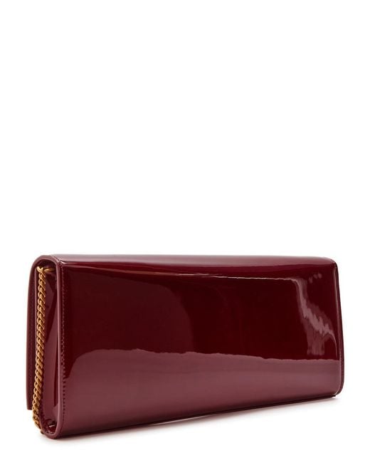 Saint Laurent Red Kate Logo Patent Leather Clutch