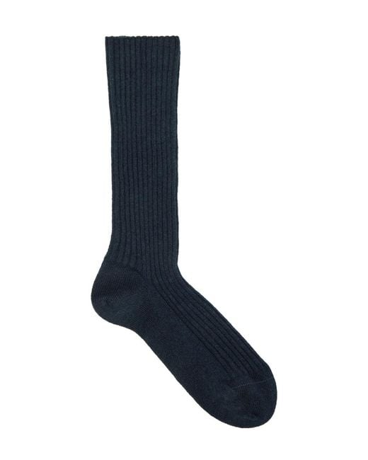 Falke Blue Cosy Wool-Blend Socks