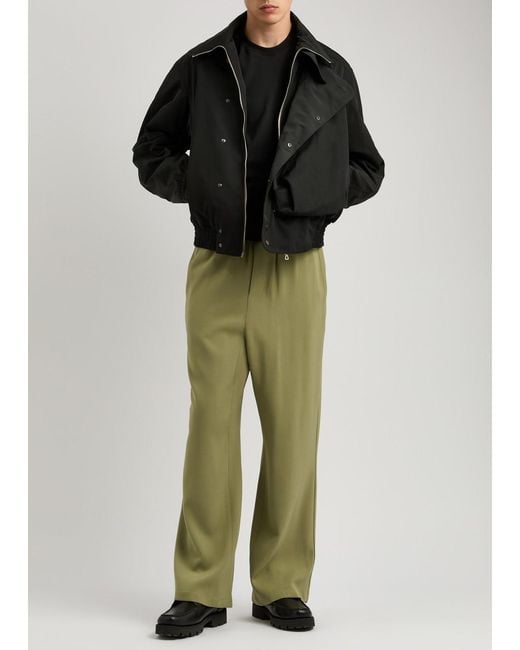 Dries Van Noten Viller Nylon Bomber Jacket in Black for Men