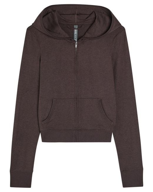 vuori Brown Halo Mini Hooded Stretch-Jersey Sweatshirt