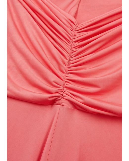 Siedres Pink Mimi Ruched Stretch-Jersey Skirt