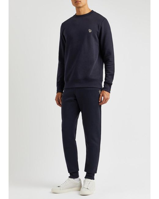 PS by Paul Smith Blue Logo Cotton Sweatpants for men