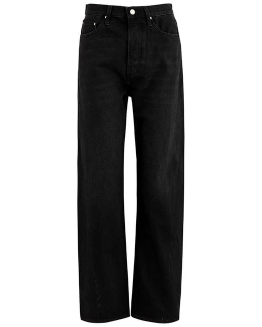 Totême Black Twisted Seam Straight-Leg Jeans