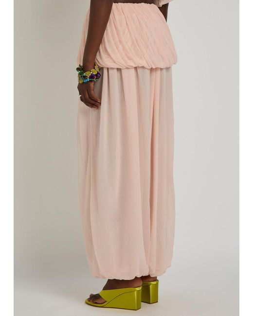 Ronny Kobo Pink Willa Draped Tissue Jersey Balloon Trousers