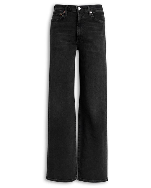 Agolde Black Harper Straight-Leg Jeans