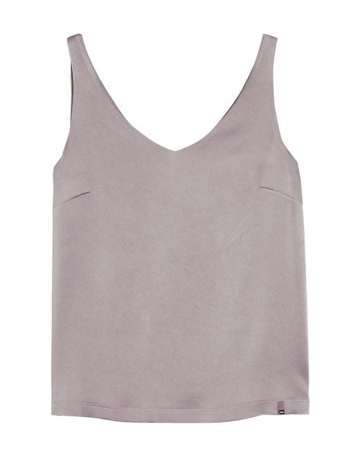 Herno Gray Crepe De Chine Tank