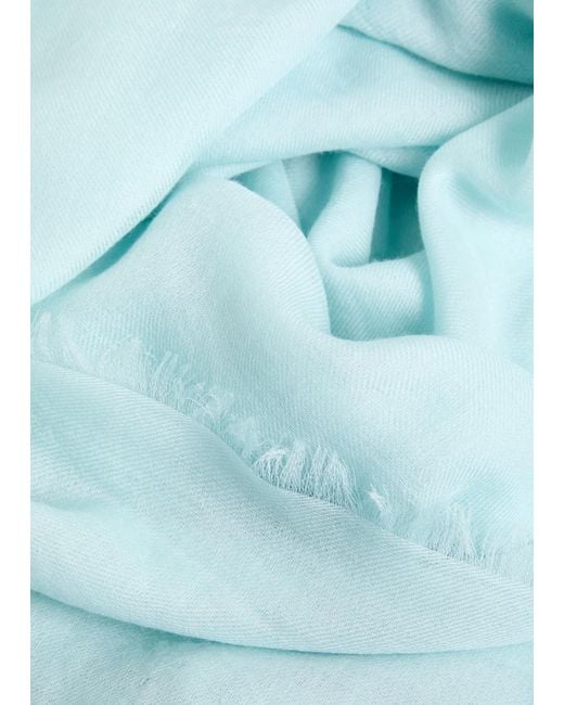 AMA Pure Blue Cashmere Scarf