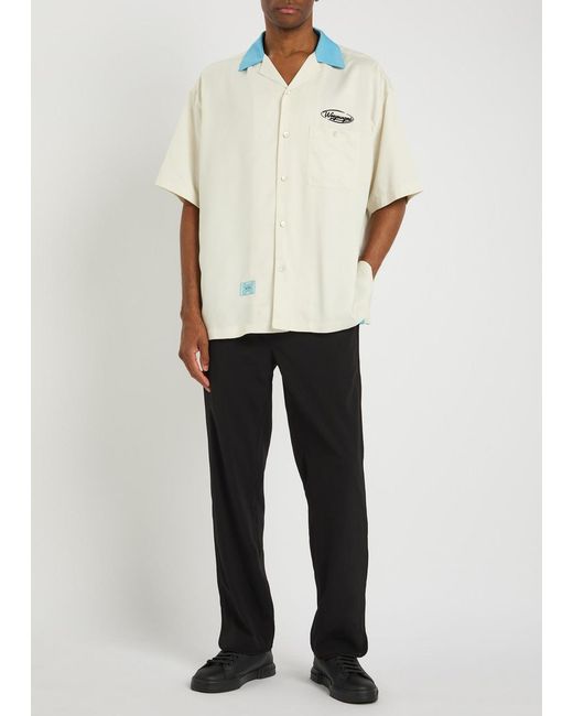 Wooyoungmi White Embroidered Satin Shirt for men