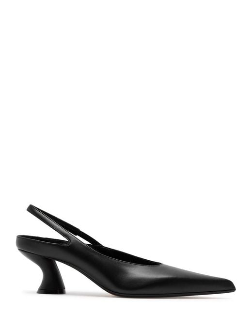 Dries Van Noten Black 65 Leather Slingback Pumps