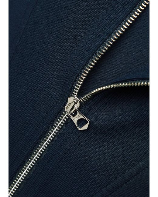 Varley Blue Masie Half-Zip Stretch-Jersey Sweatshirt
