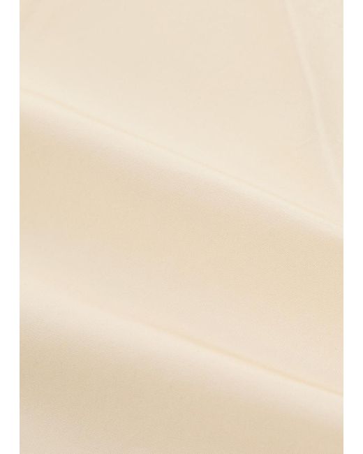 Suzie Kondi Natural Koula Silk-Taffeta Midi Skirt