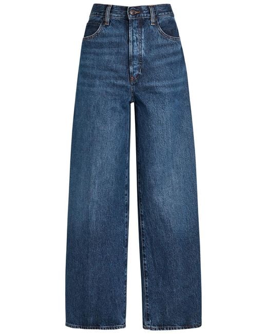 FRAME Blue The Collegiate Wide-Leg Jeans
