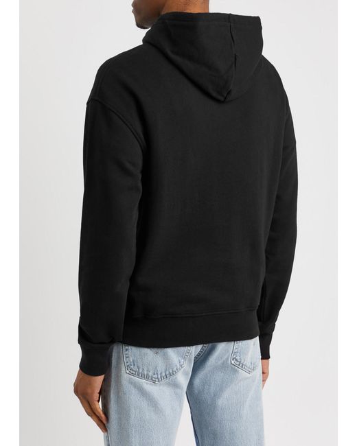 ICECREAM Black Running Dog Hooded Cotton Sweatshirt for men