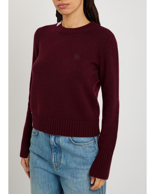 Loewe Red Cashmere-Blend Jumper