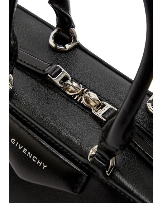 Givenchy Black Antigona East-West Small Leather Top Handle Bag