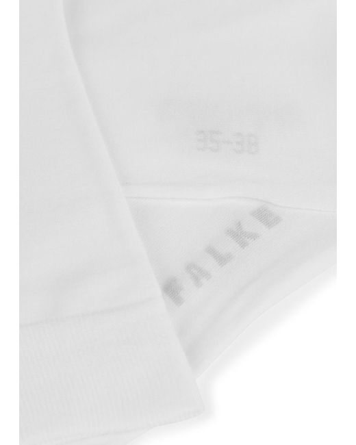 Falke White Cotton Touch Cotton-blend Socks
