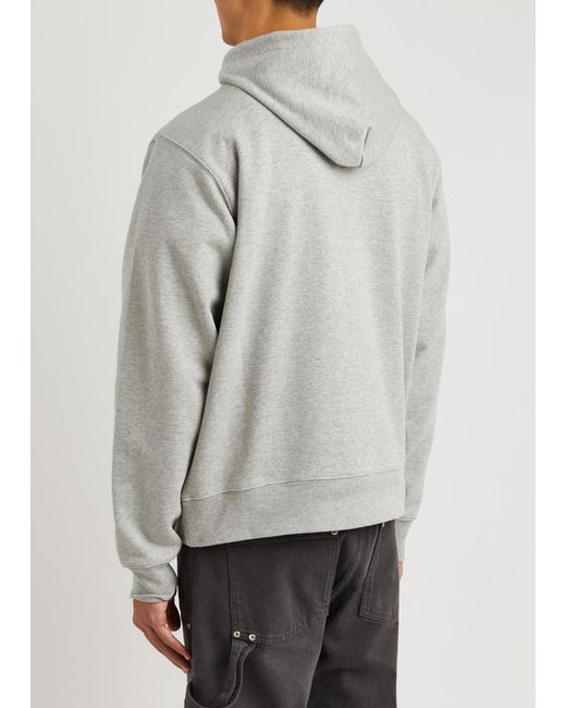 BBCICECREAM Gray Camo Arch Logo Hooded Cotton Sweatshirt for men