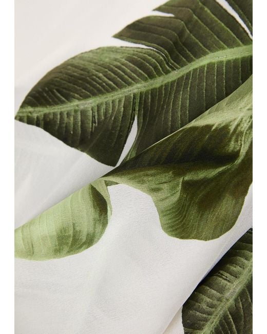 Alice + Olivia Green Willa Silk Blouse