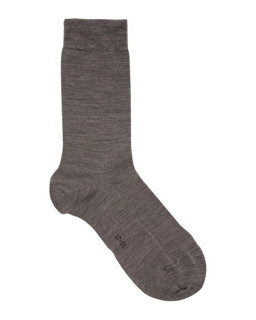 Falke Gray Soft Merino Wool-Blend Socks