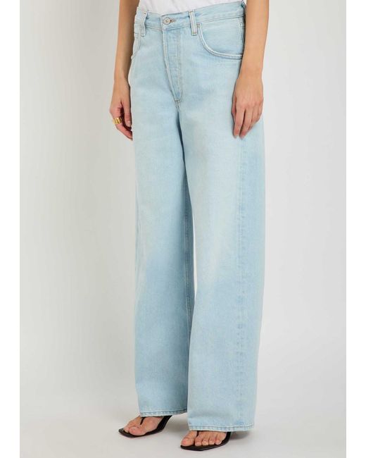 Citizens of Humanity Blue Ayla Baggy Wide-Leg Jeans